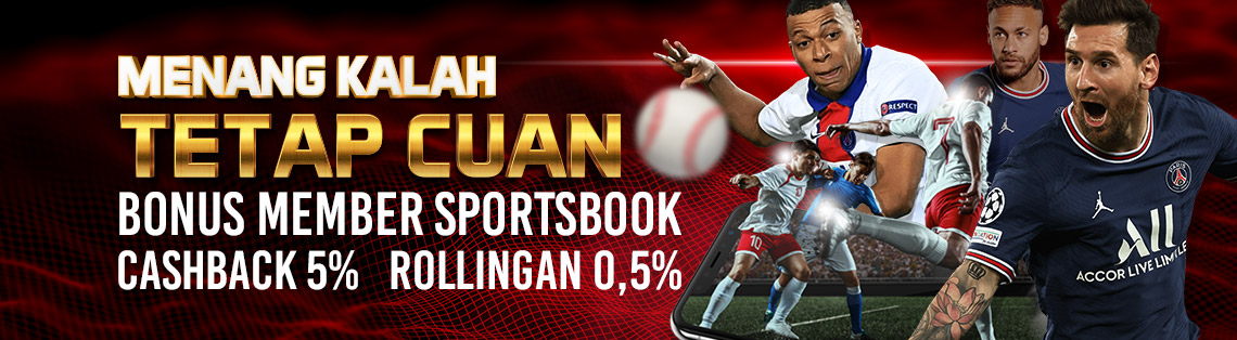 Sports - Bonus Rollingan 0,8% dan Cashback 5%